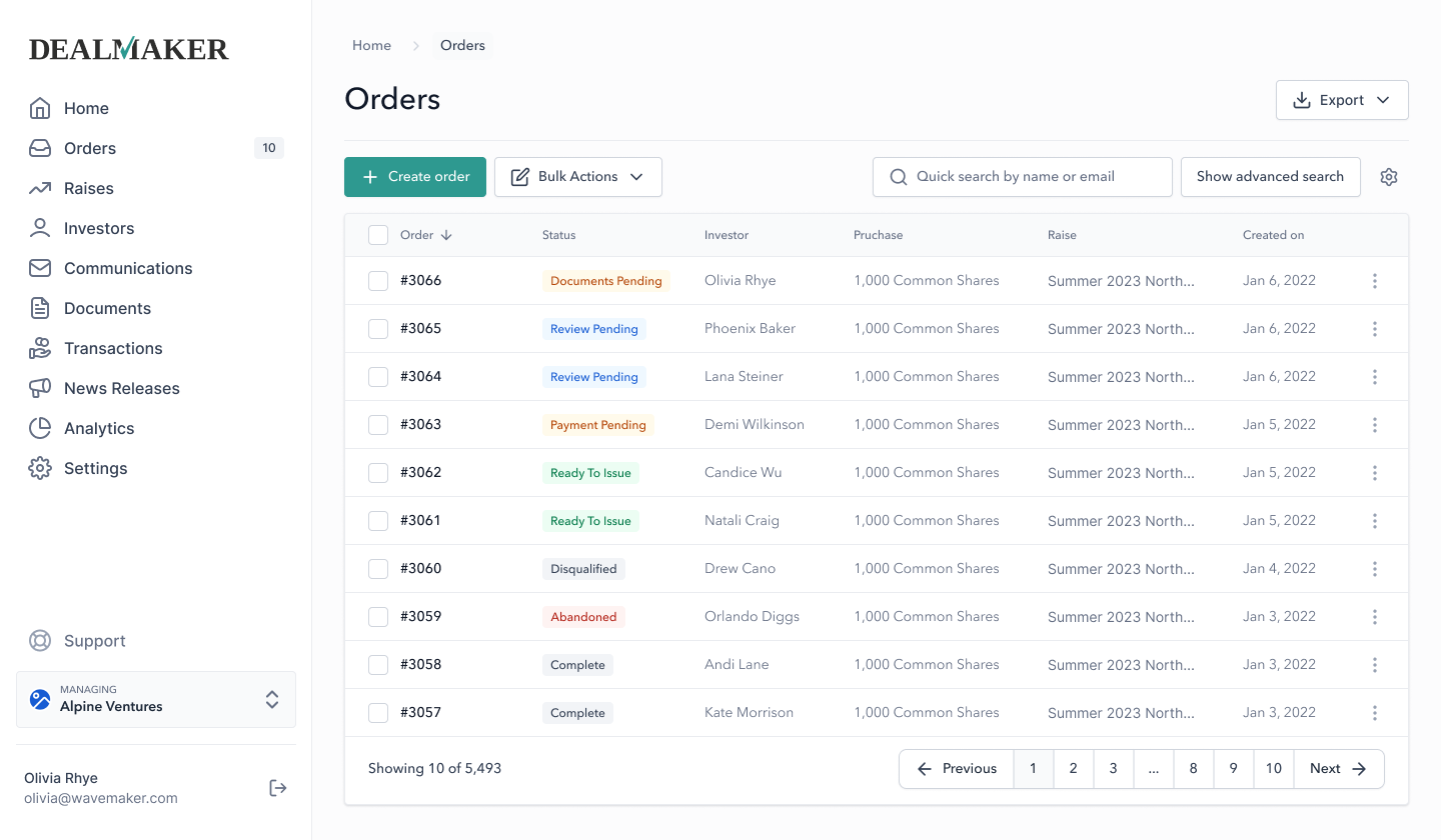 Simplified navigation and improved data tables