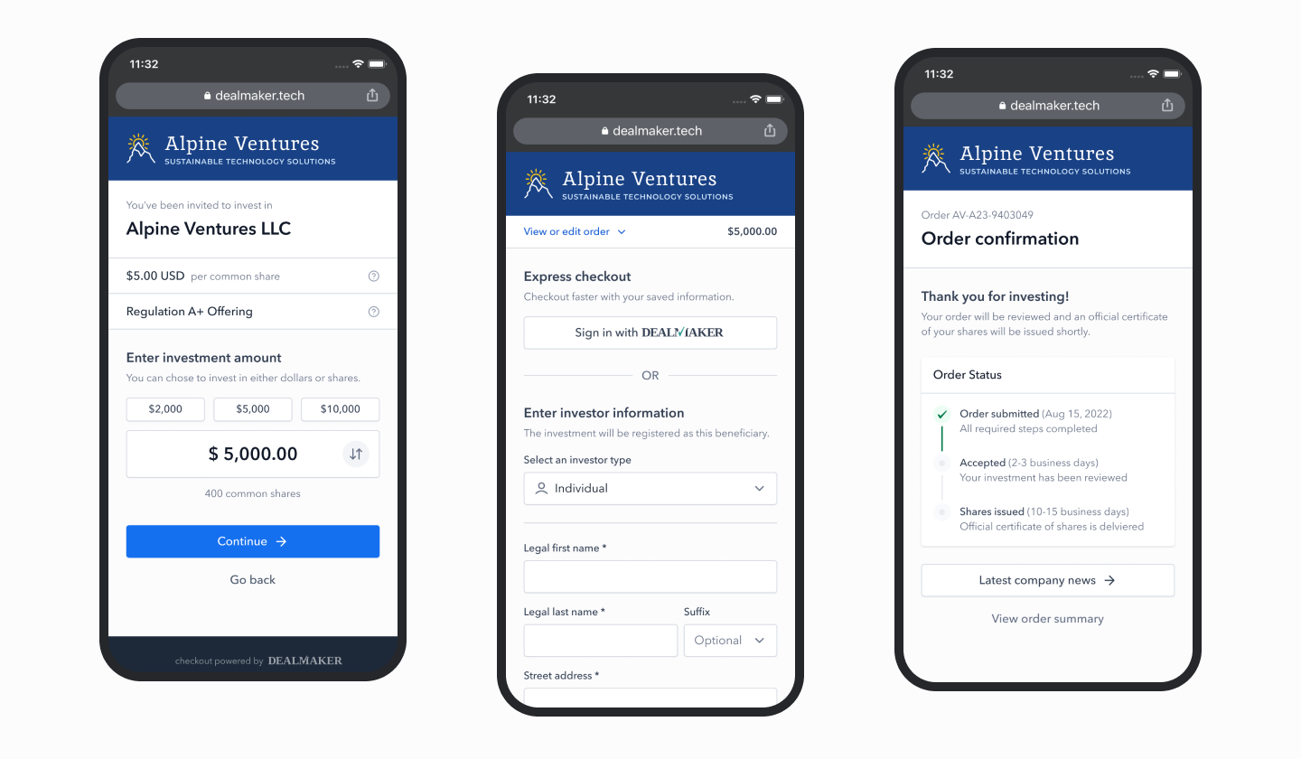 New mobile first checkout